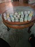 1989 LENOX Origin Spice Village  Porcelain Complete Set (24) Wooden Display Rack