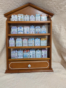 1989 Lenox Spice Village Complete Set  24  Fine Porcelain W Rack